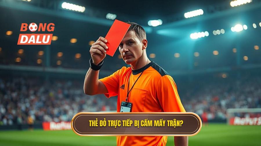 2. Thẻ đỏ trực tiếp bị cấm mấy trận_