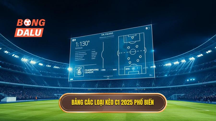 Bảng tóm tắt các loại kèo phổ biến khi soi kèo C1 2025